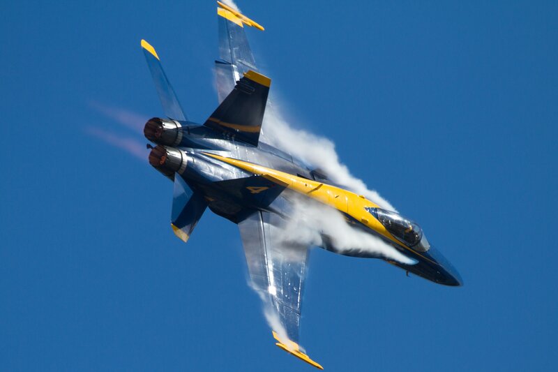 Blue Angel Jet in Flight