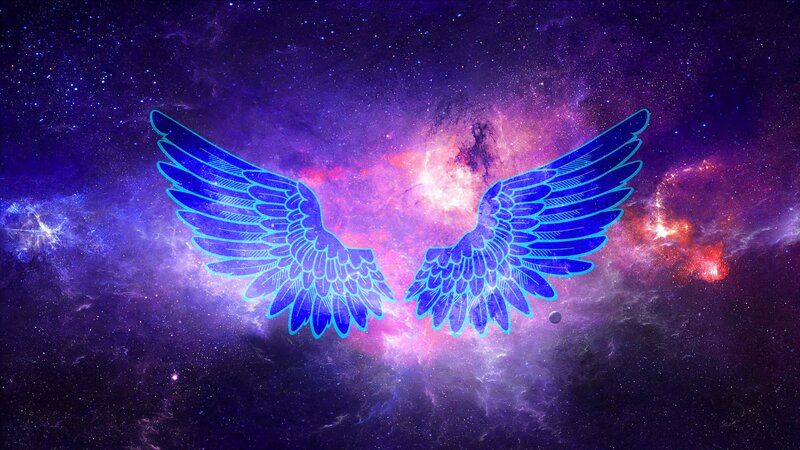Blue Angel Wings — Purple