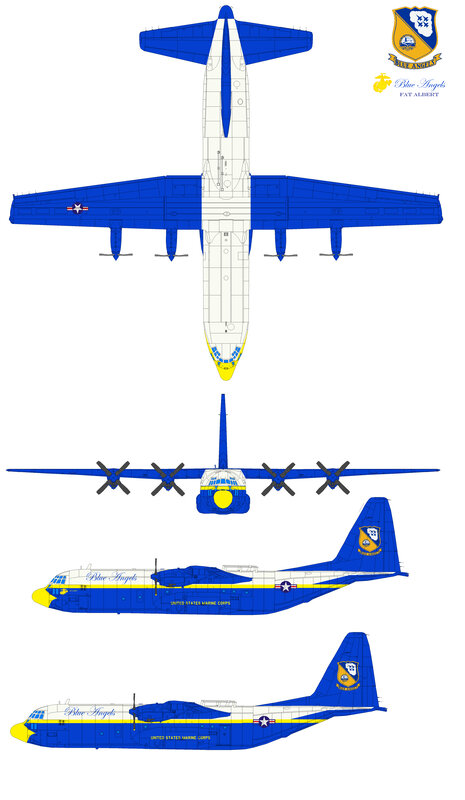 Blue Angels C-130 aircraft livery