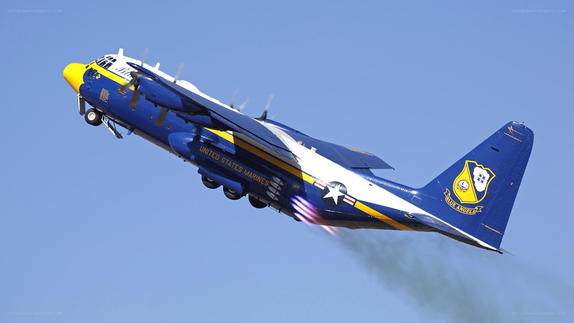 Blue Angels C-130 in flight