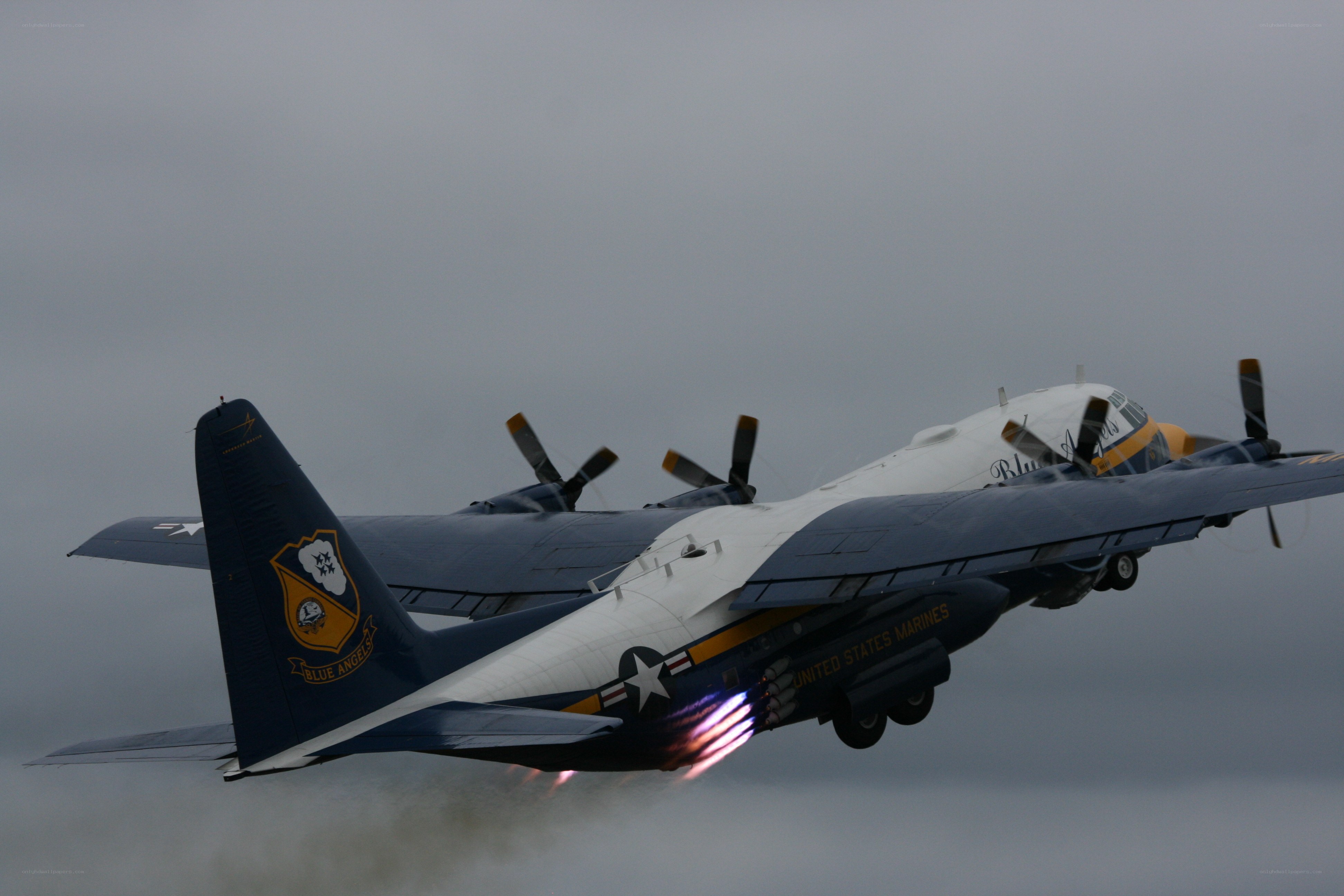 Blue Angels C-130 in flight