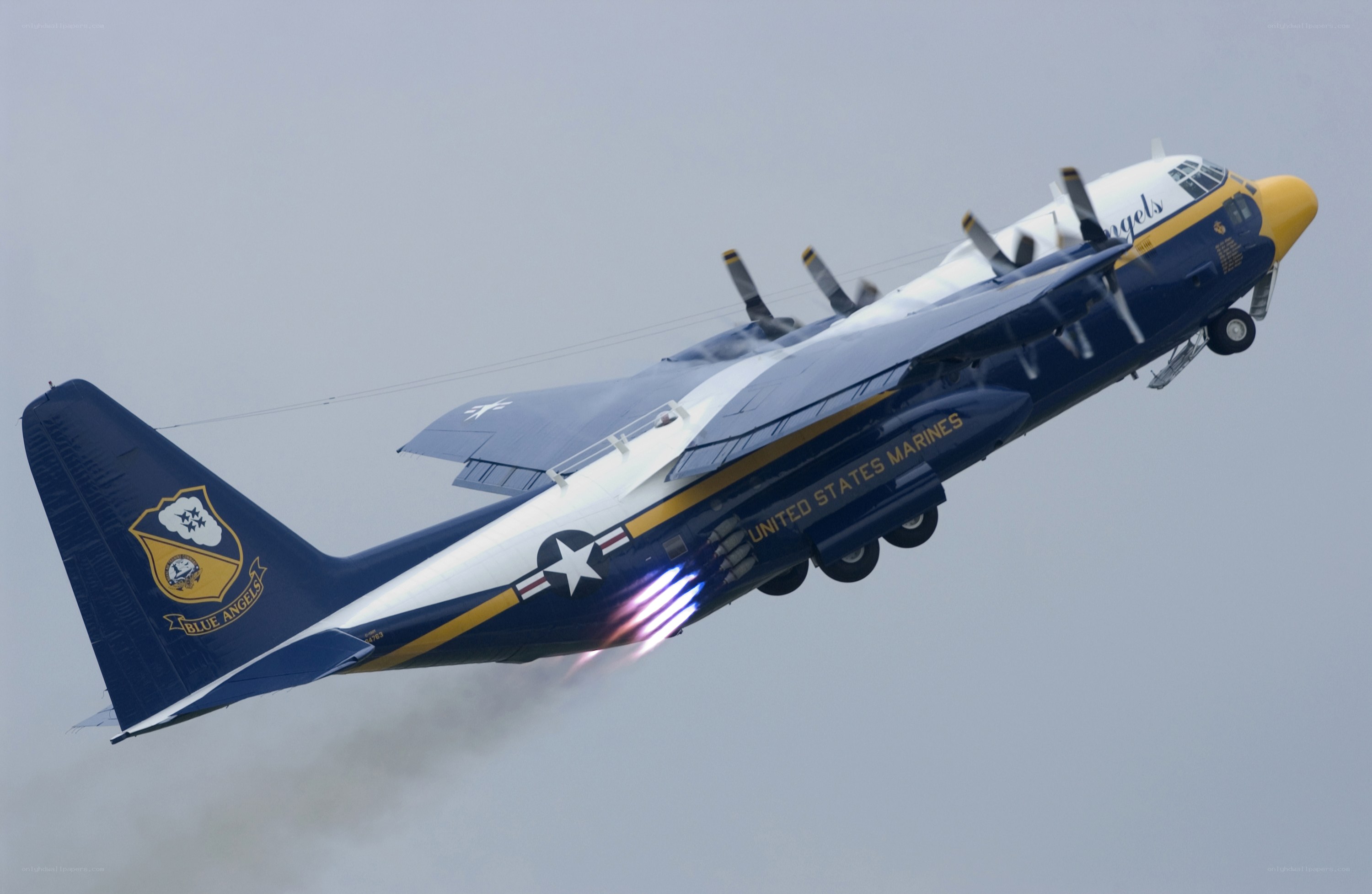 Blue Angels C-130 in flight