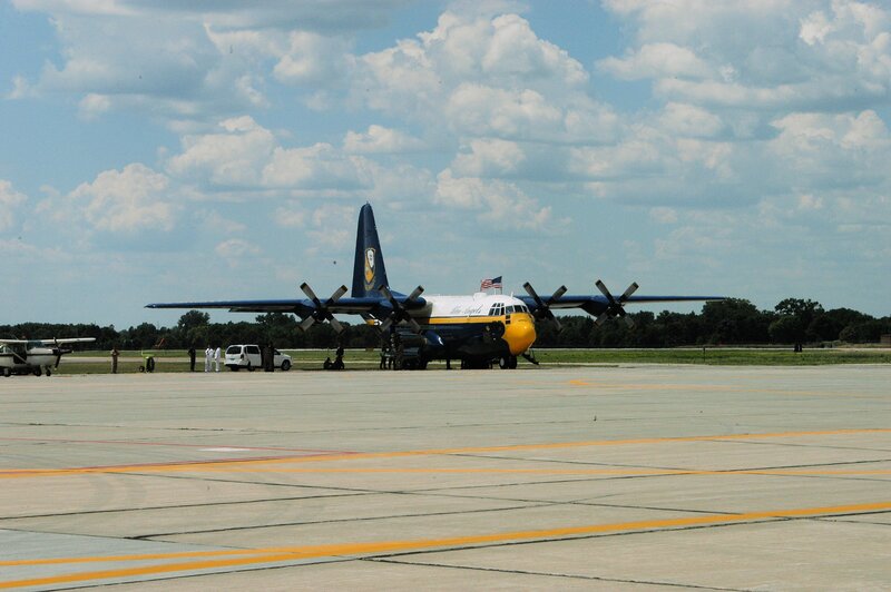 Blue Angels C-130 on tarmac