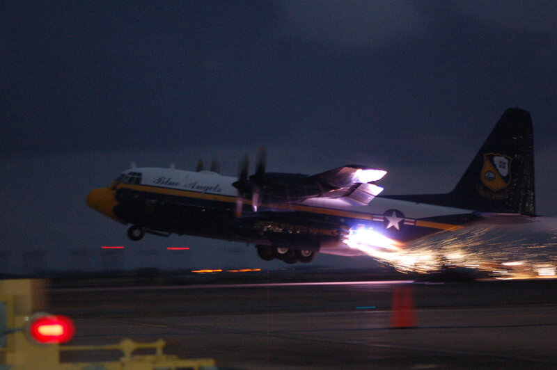 Blue Angels C-130 taking off