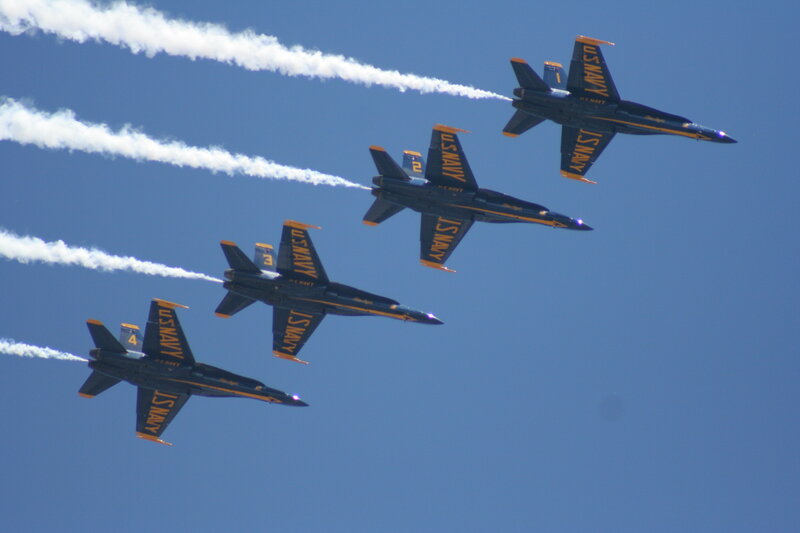 Blue Angels flying in formation