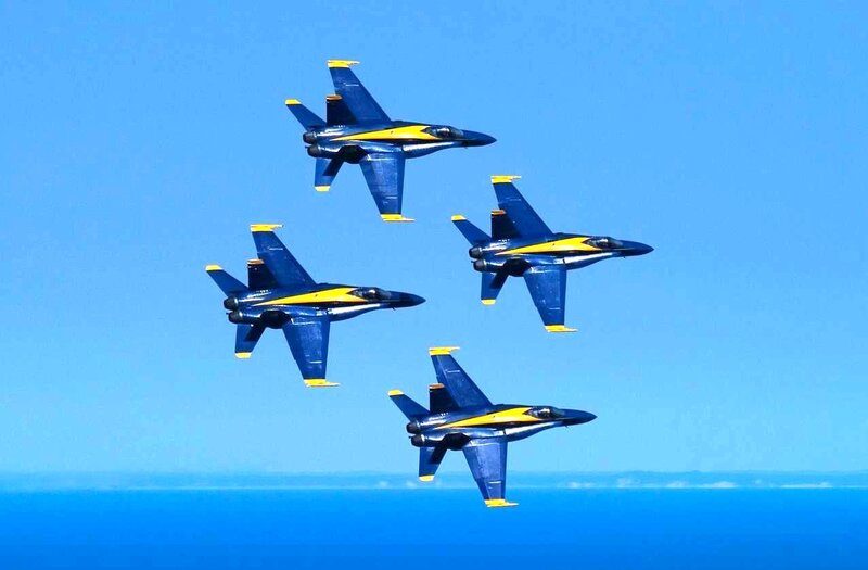 Blue Angels formation flight