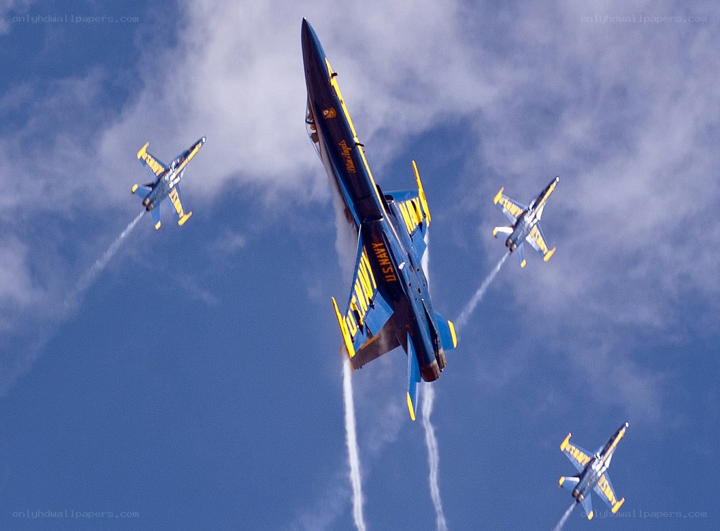 Blue Angels in formation