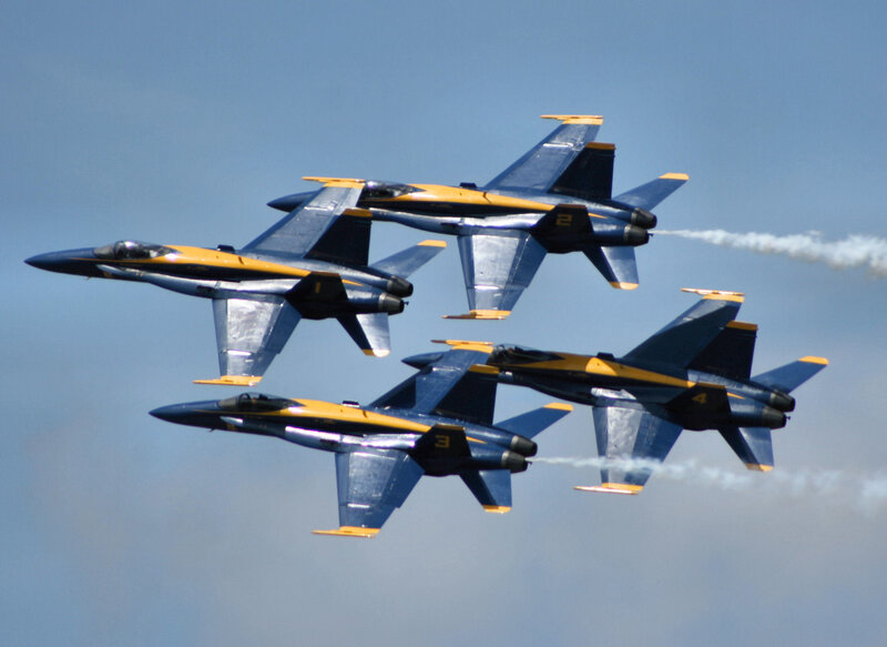 Blue Angels in formation
