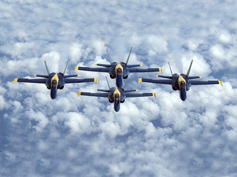 Blue Angels in formation