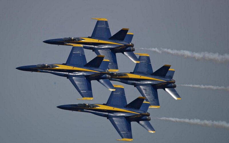 Blue Angels in formation