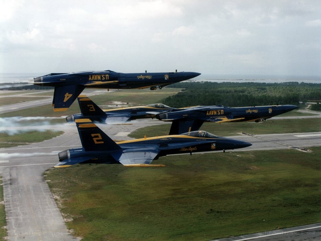Blue Angels in formation