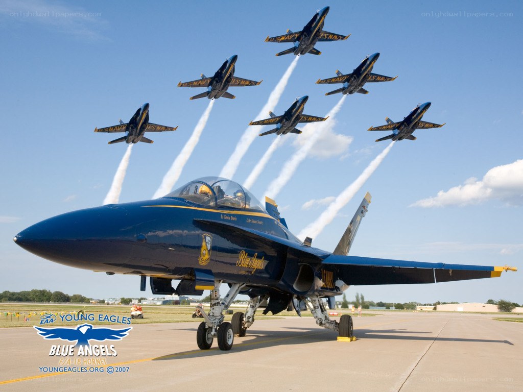 Blue Angels in formation