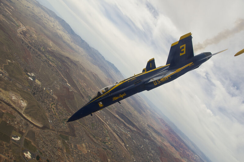 Blue Angels Jet — Dramatic, Afternoon