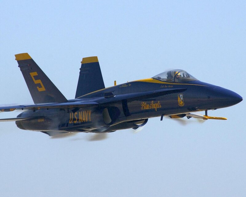 Blue Angels Jet — Dynamic, Afternoon, Photograph