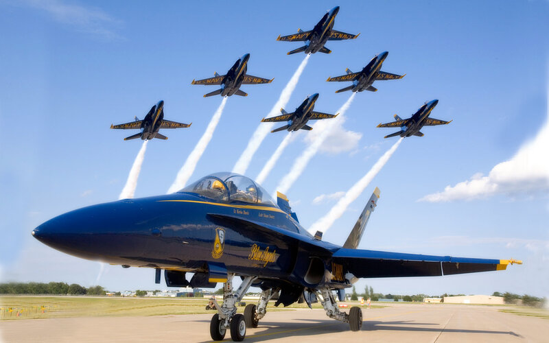 Blue Angels Jet Formation — Dramatic, Afternoon