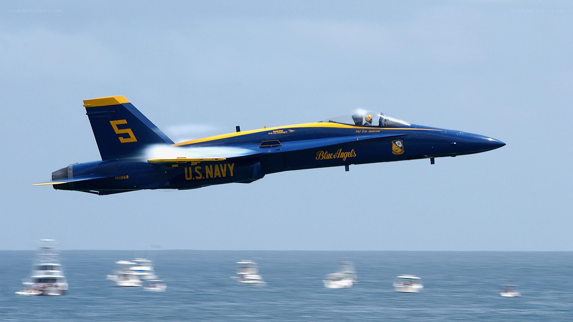 Blue Angels jet in flight