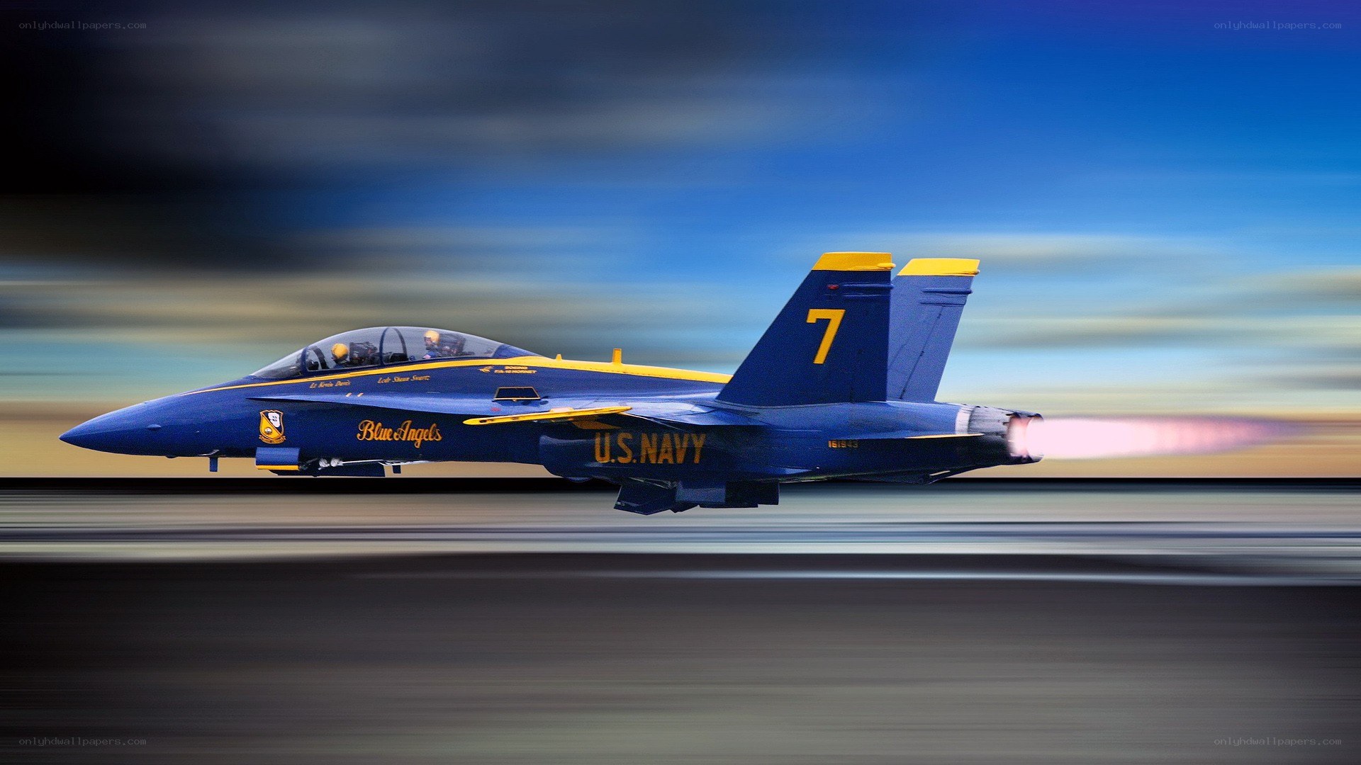 Blue Angels jet in flight