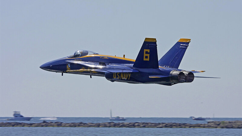 Blue Angels jet in flight
