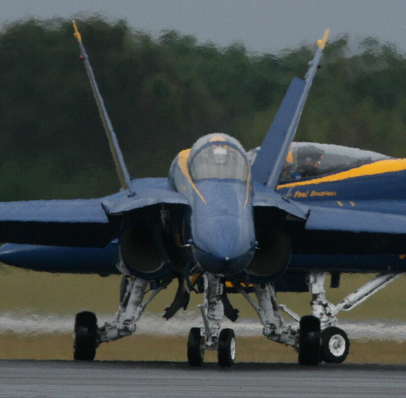 Blue Angels jet on runway