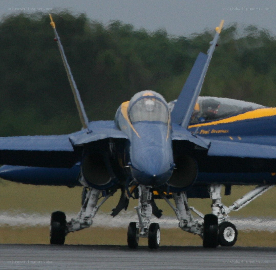 Blue Angels jet on runway