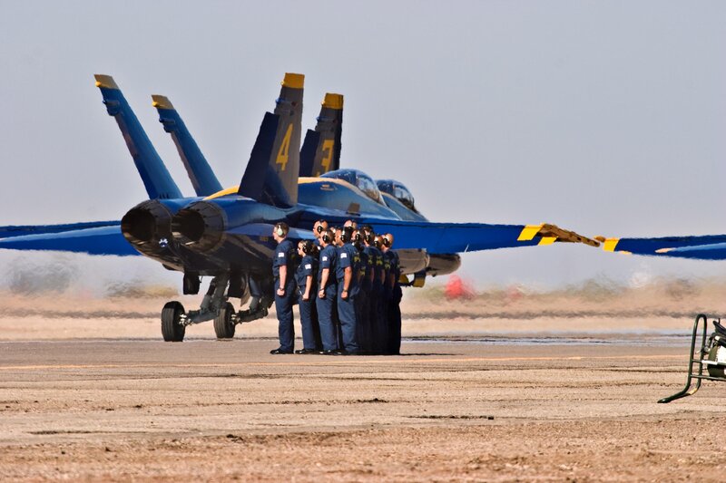 Blue Angels jet on tarmac