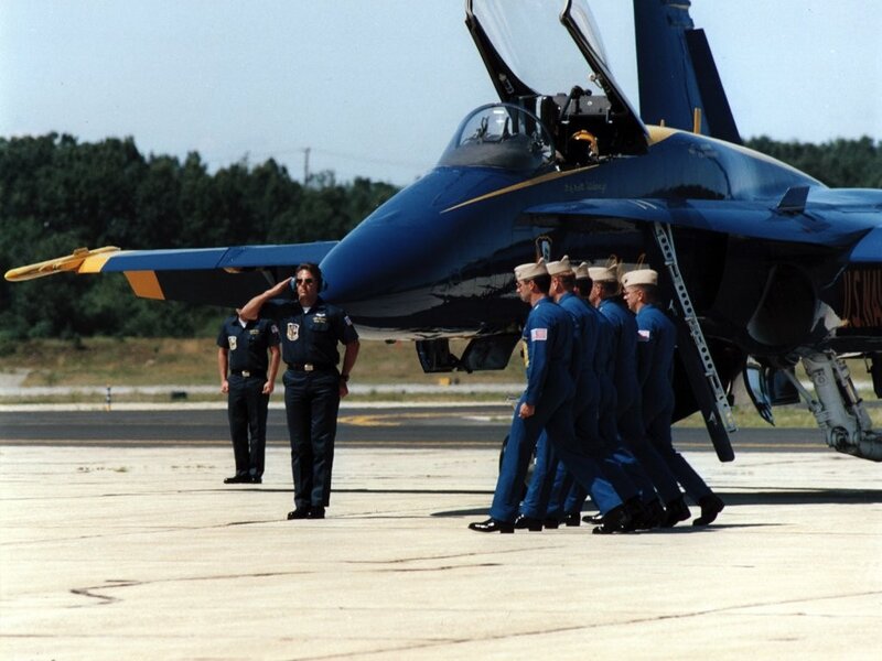 Blue Angels jet on tarmac