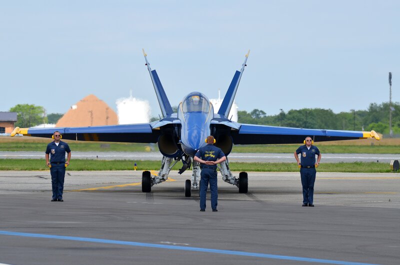 Blue Angels jet on tarmac