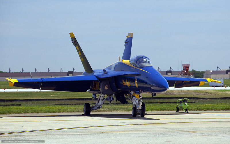 Blue Angels jet on tarmac