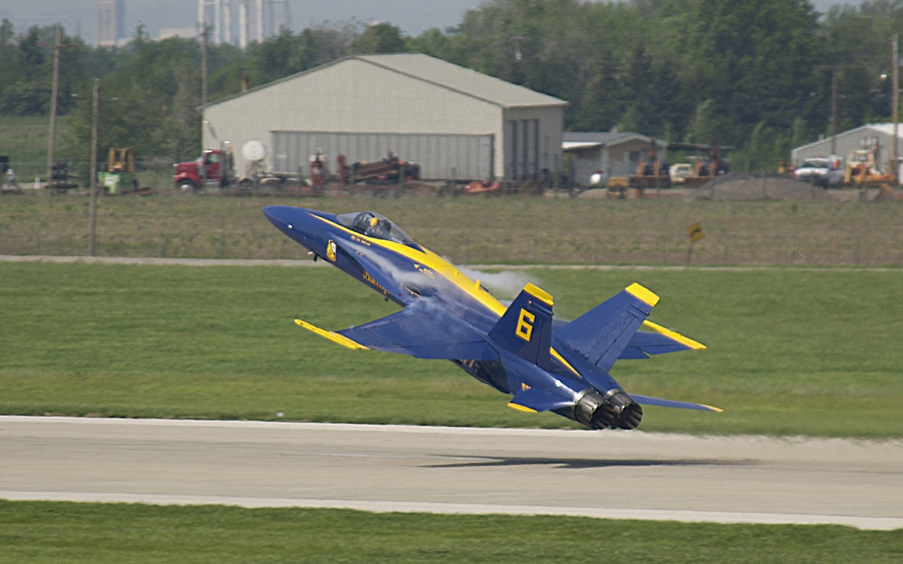 Blue Angels jet taking off