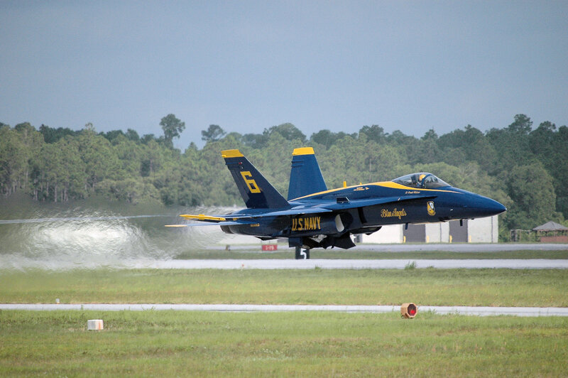 Blue Angels jet taking off