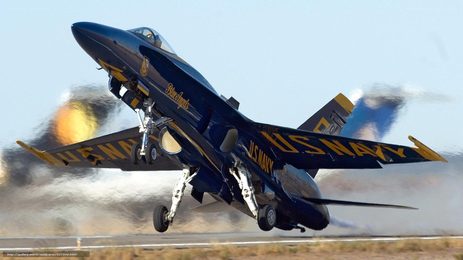 Blue Angels jet taking off
