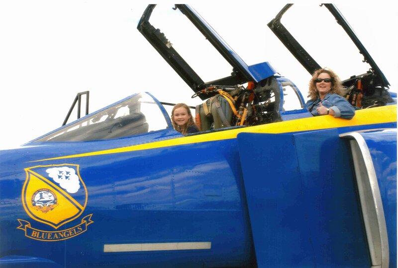 Blue Angels jet with passengers