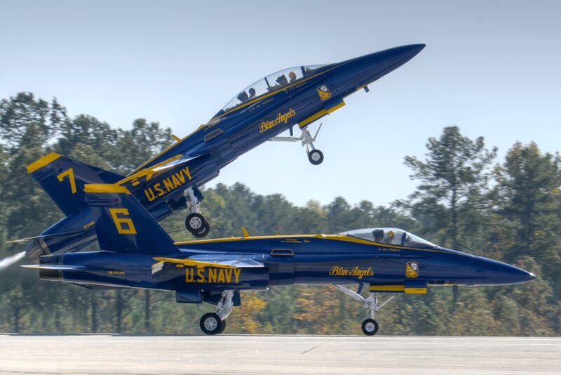 Blue Angels Jets — Dynamic, Afternoon, Photograph, Aircraft