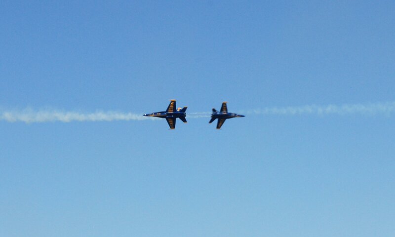 Blue Angels Jets — Dynamic, Afternoon, Photograph, Smoke Trails, Sky