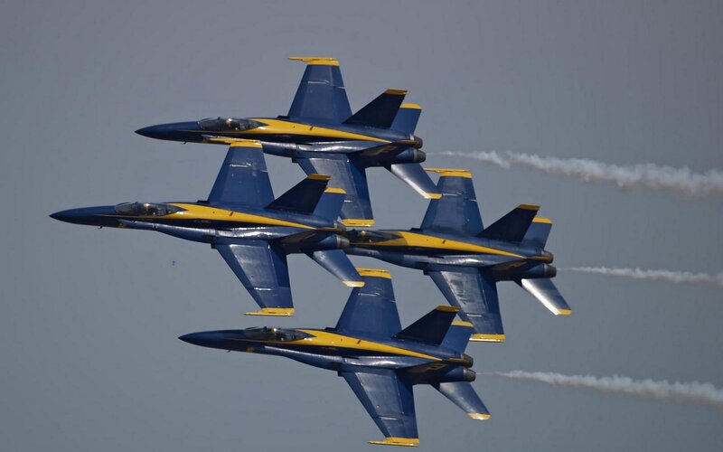 Blue Angels Jets — Dynamic, Photograph, Aircraft, Smoke Trails