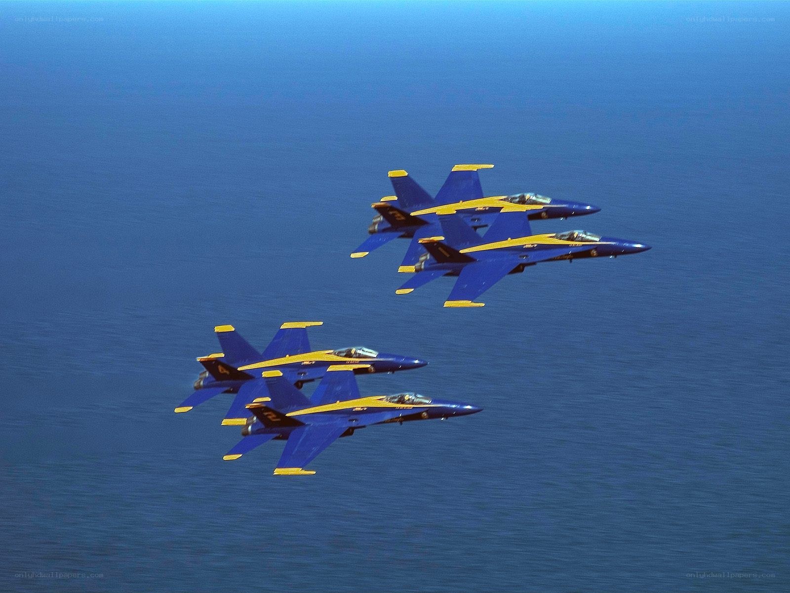 Blue Angels jets in formation