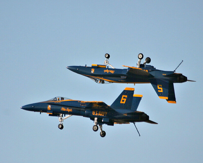 Blue Angels jets in formation