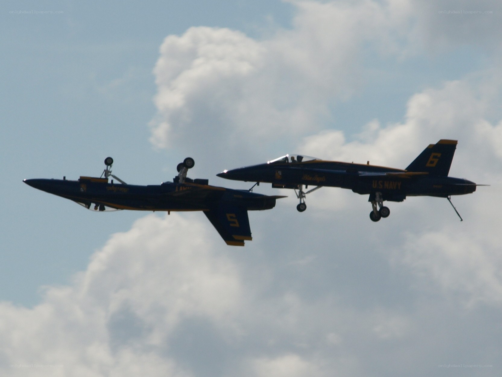 Blue Angels jets in formation