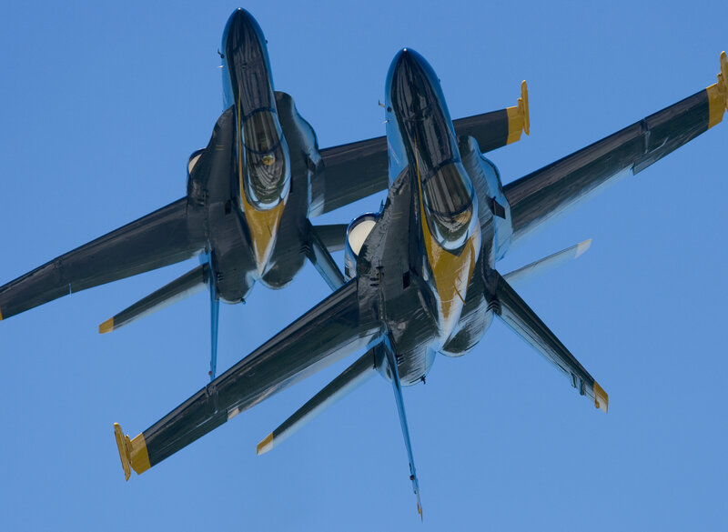Blue Angels jets in formation