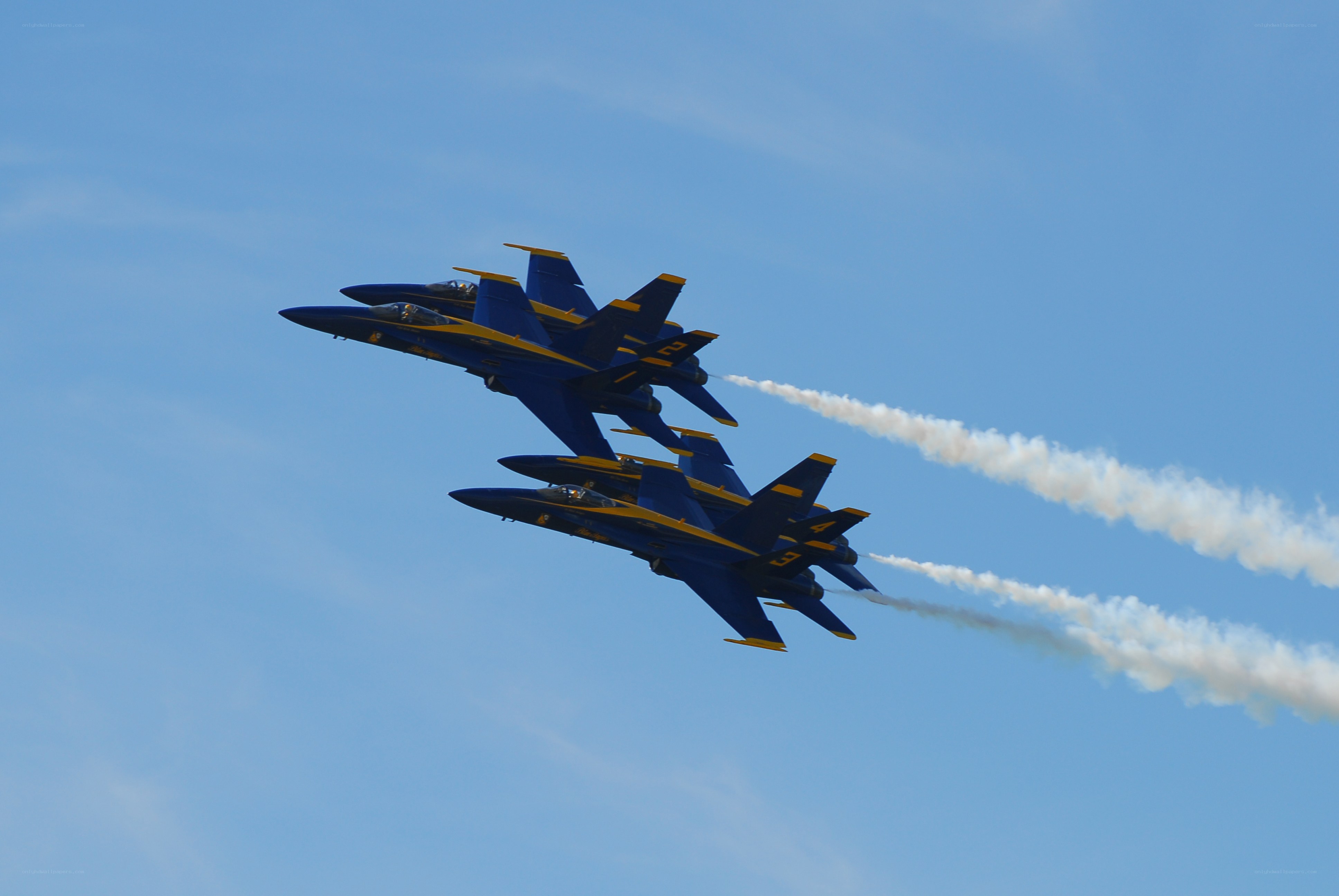Blue Angels jets in formation