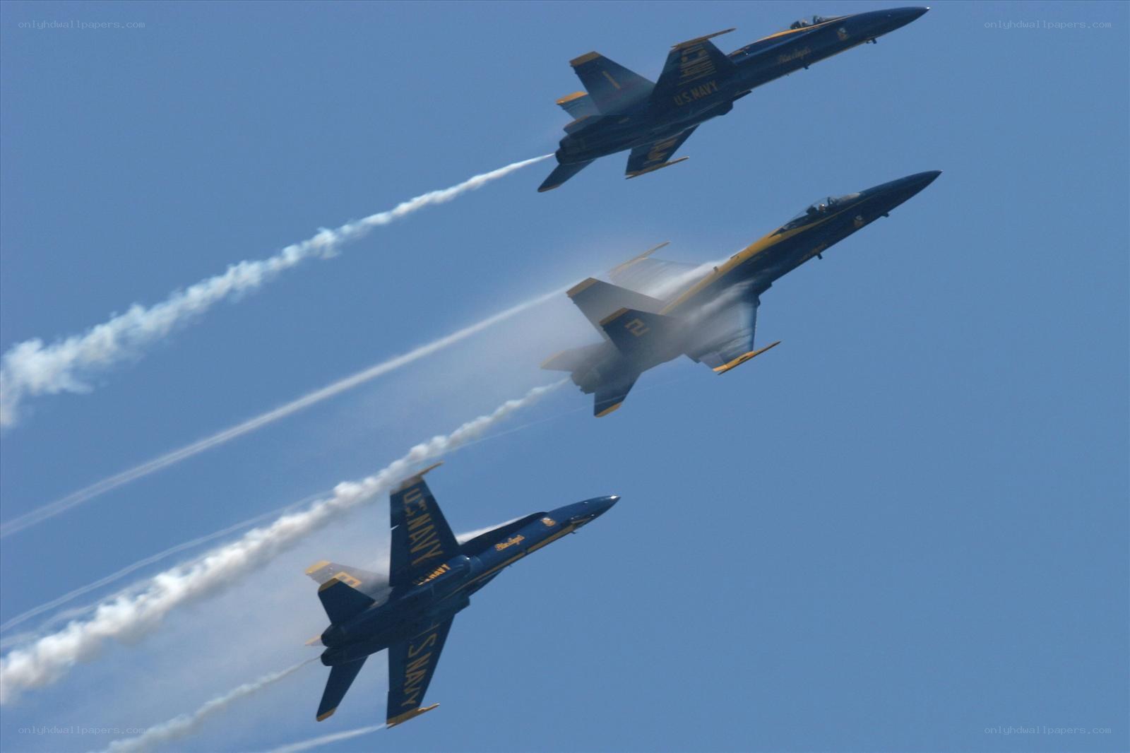 Blue Angels jets in formation