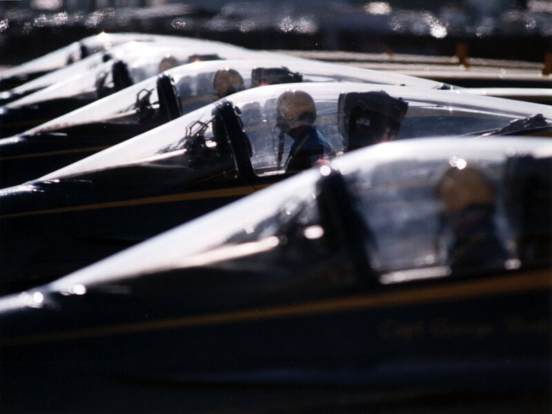 Blue Angels Jets in Formation — Black