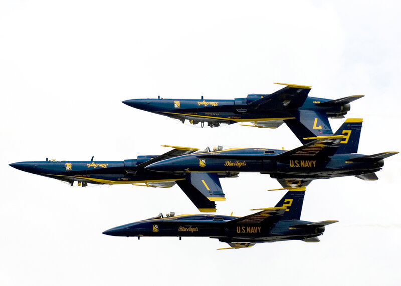 Blue Angels Jets in Formation — Dynamic, Photograph
