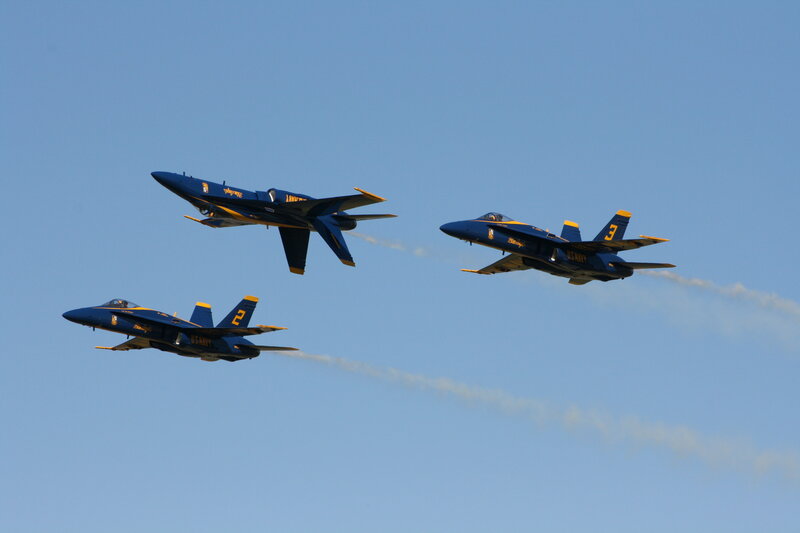 Blue Angels jets in formation