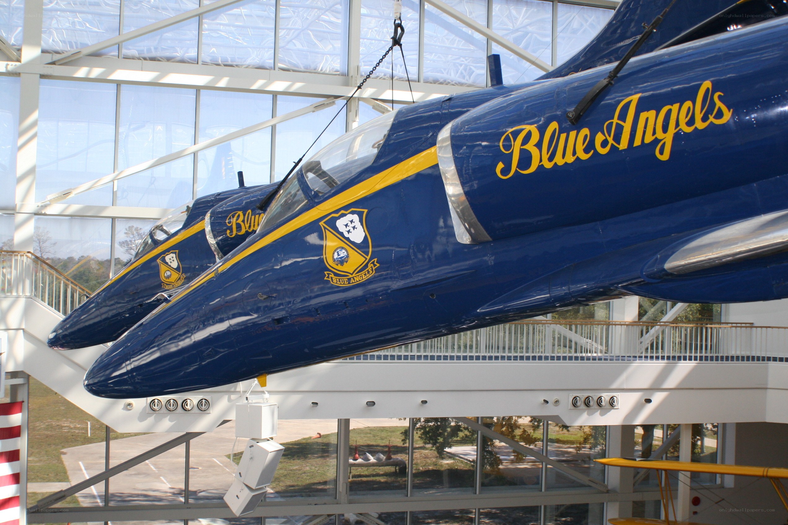 Blue Angels jets on display
