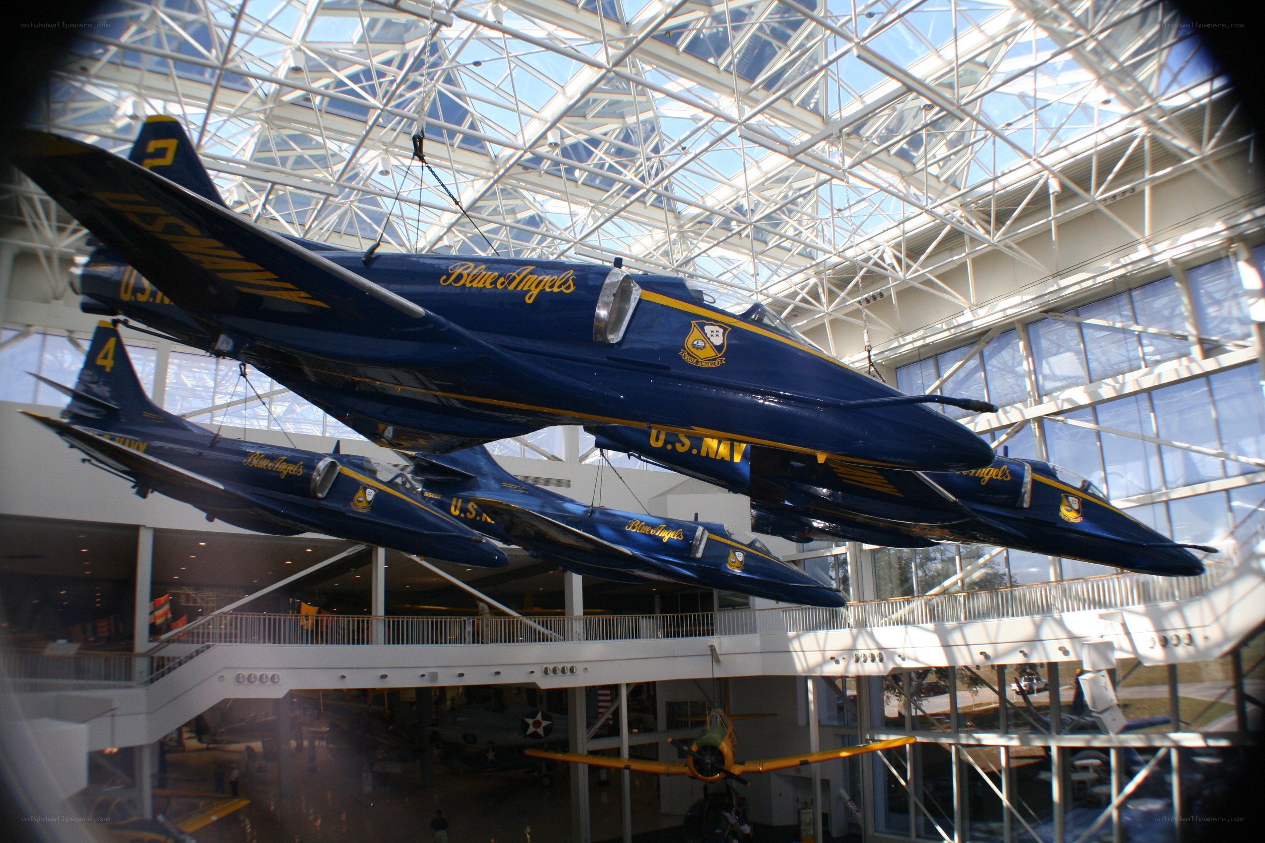 Blue Angels jets on display