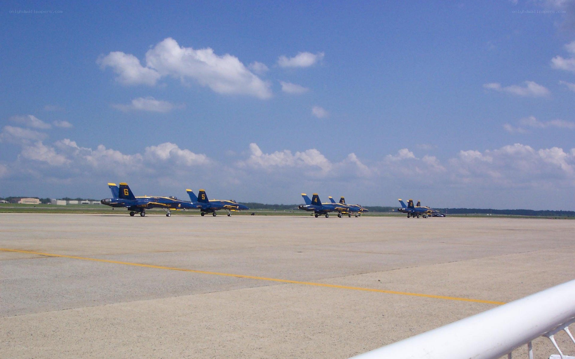 Blue Angels jets on tarmac