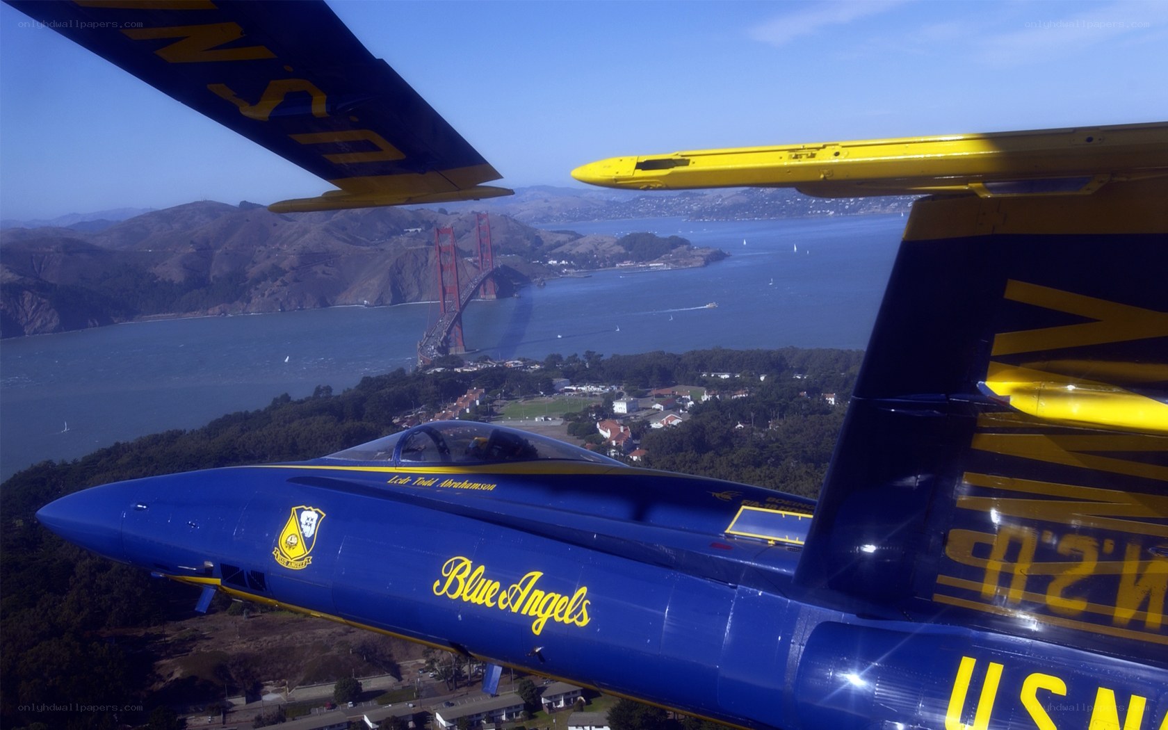 Blue Angels over Golden Gate Bridge