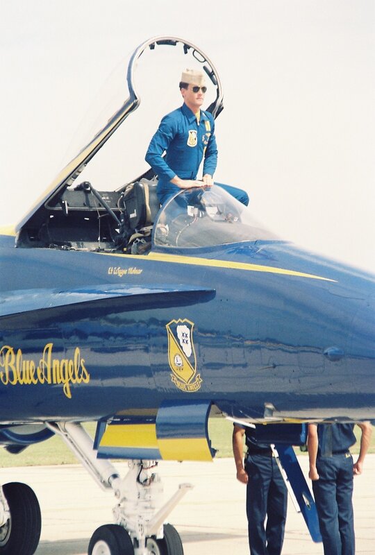 Blue Angels pilot in cockpit