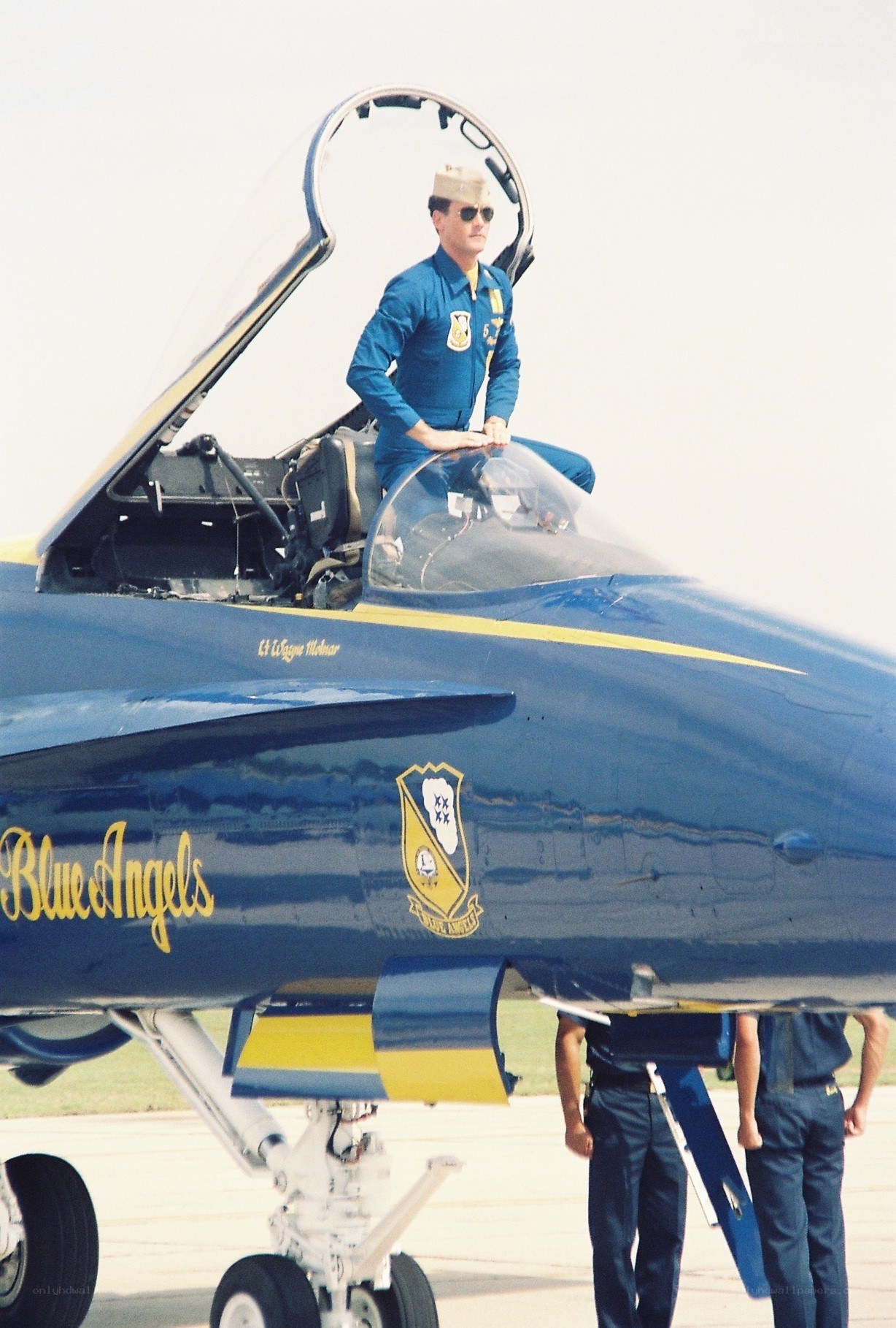 Blue Angels pilot in cockpit